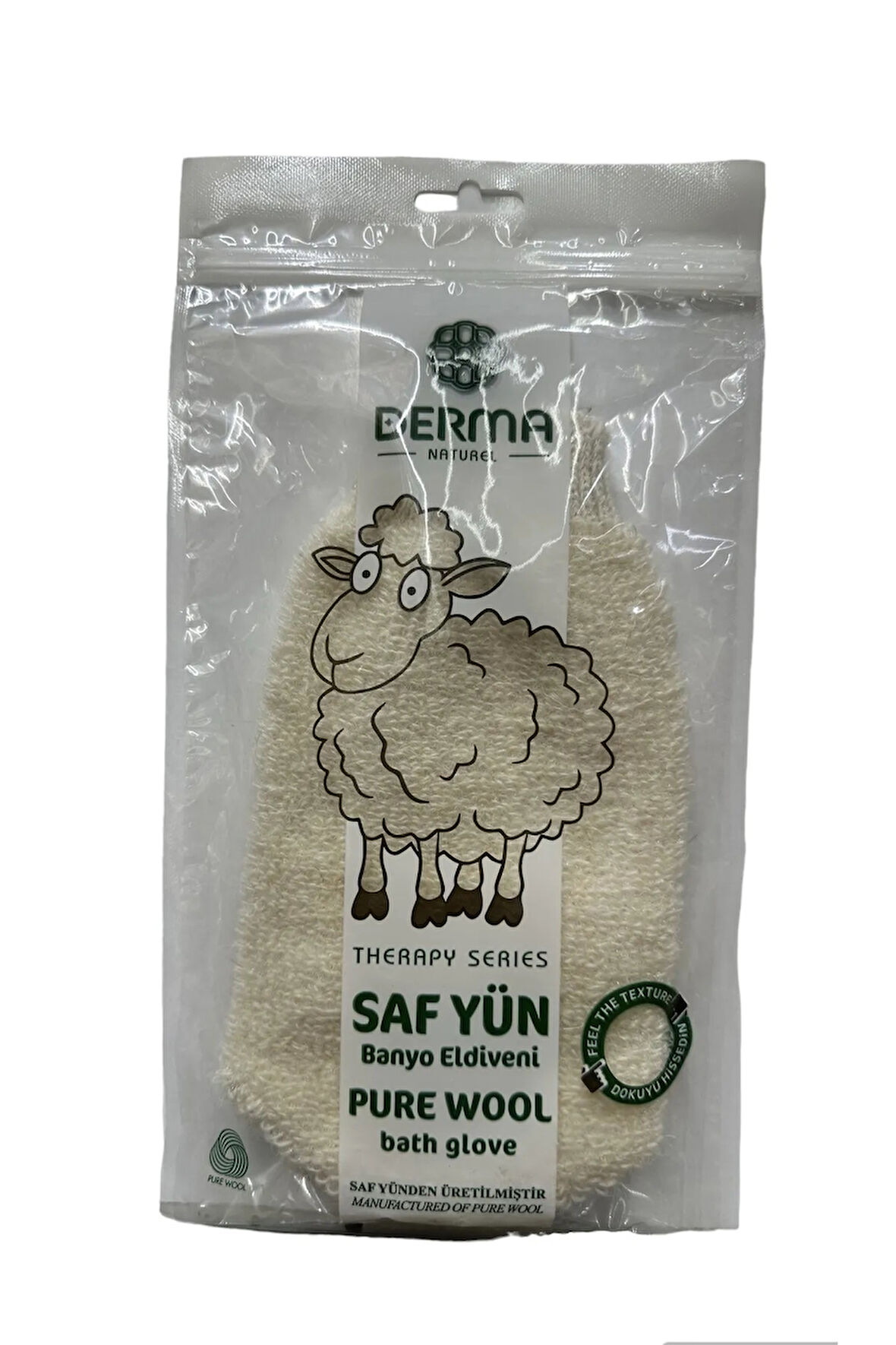 Derma Naturel Therapy Saf Yün Banyo Eldiveni T-485