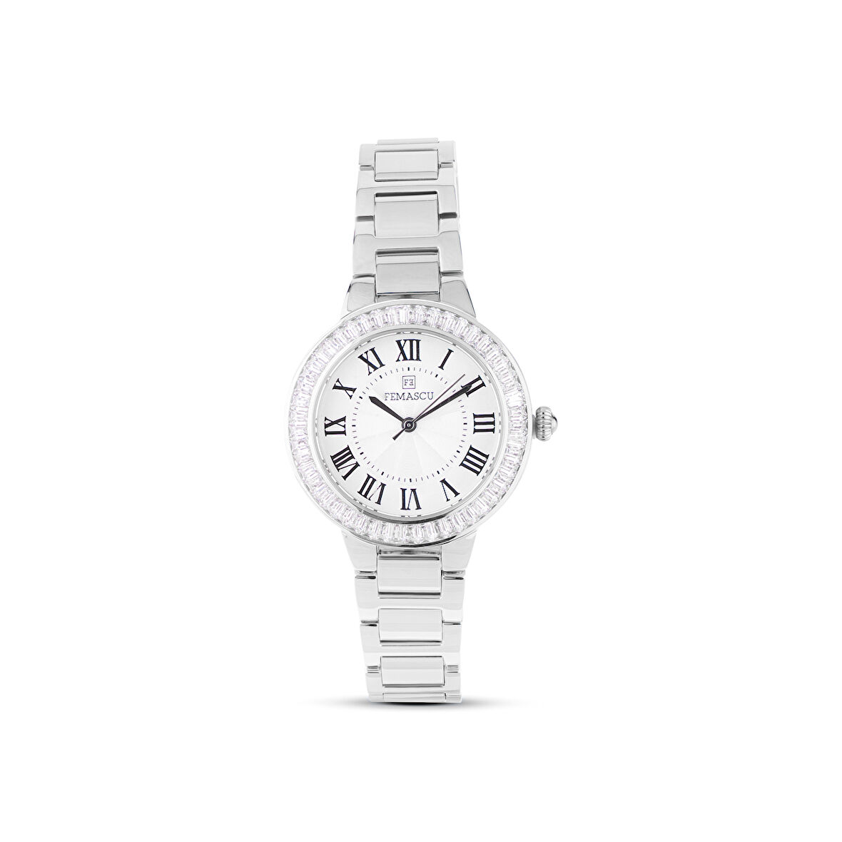 Femascu 8409 Kadın Kol Saati – Gümüş Renk Kasa – Paslanmaz Çelik Kordon – 5 ATM Su Geçirmez