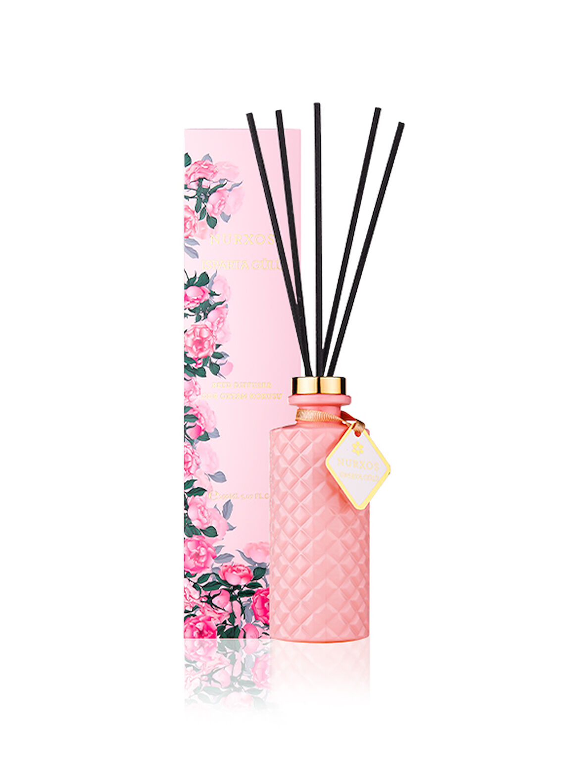 Nurxos 9917 Isparta Gülü 150 ML Çiçeksi Odunsu Diffuser Çubuklu Oda Ortam Kokusu