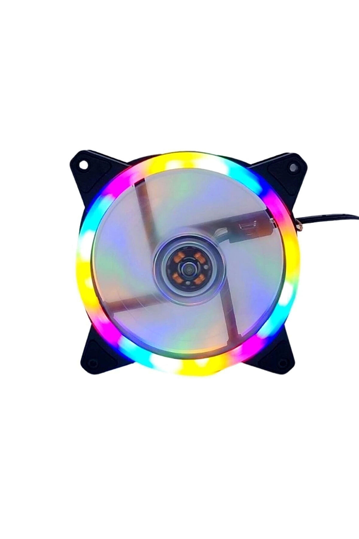 Rainbow Rgb Kasa Fanı 12cm Renkli Gökkuşağı Fanı 0.3a