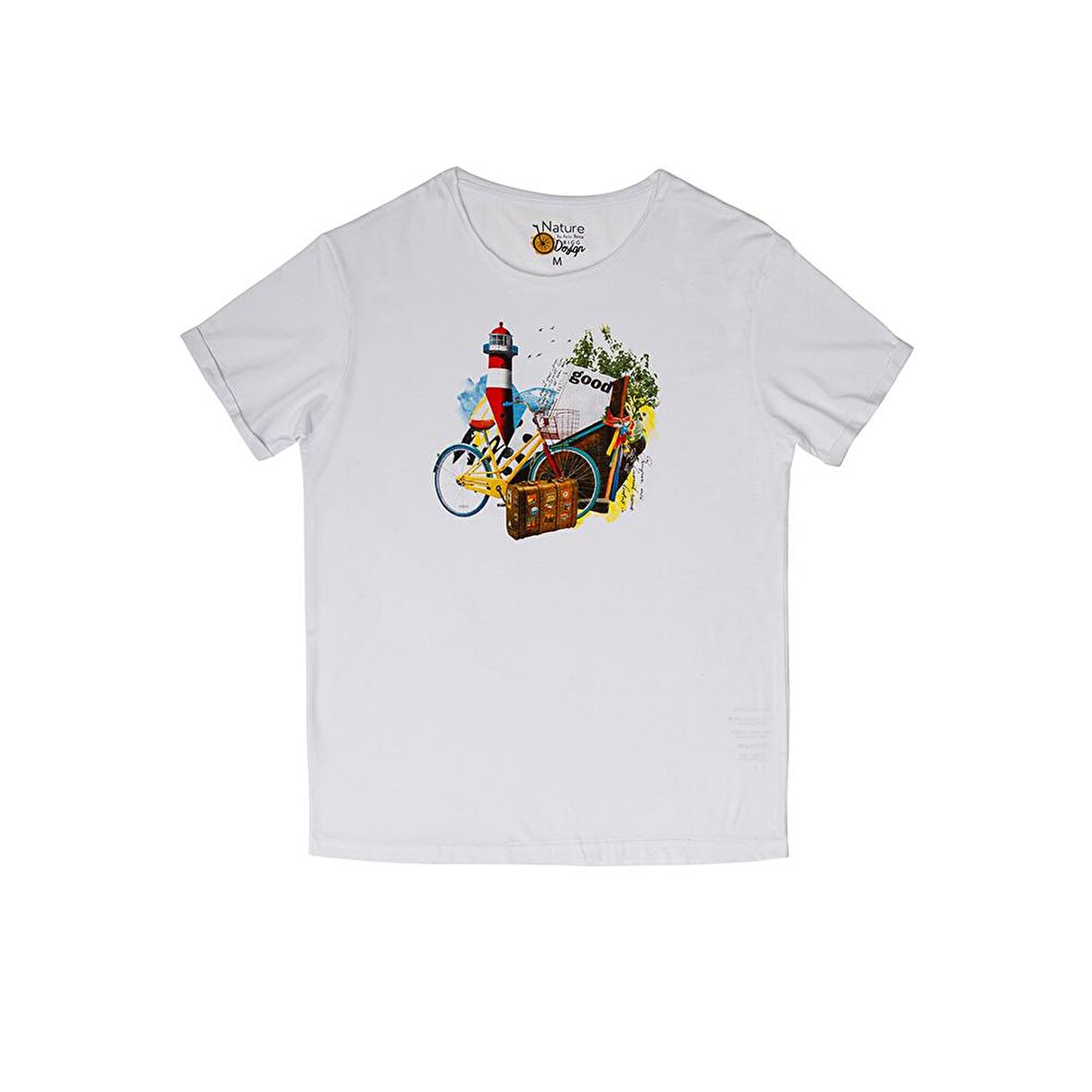 Biggdesign Nature Gezgin Erkek T-shirt Beyaz-M