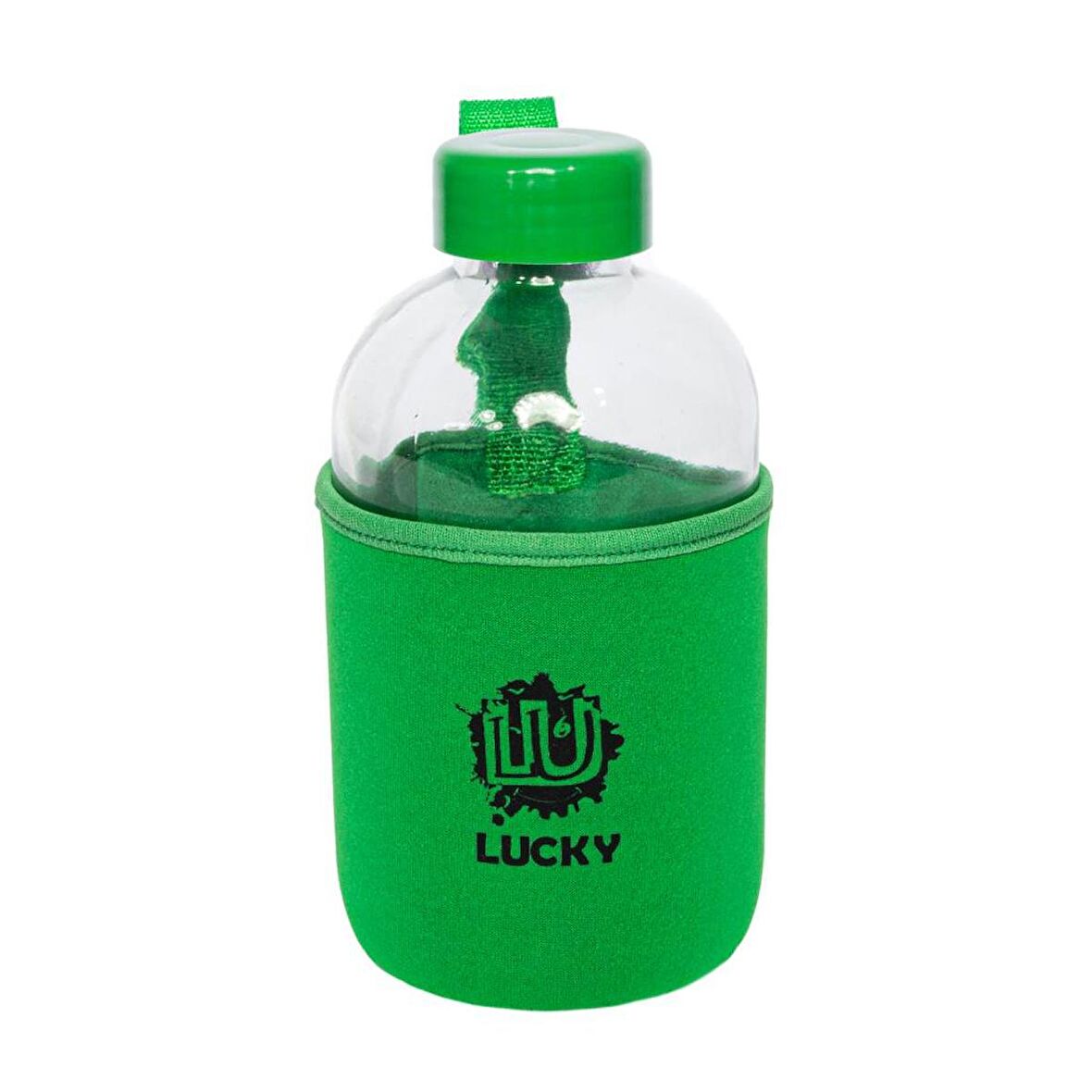 Biggdesign Moods Up Lucky Neopren Kılıflı Cam Matara 600 Ml