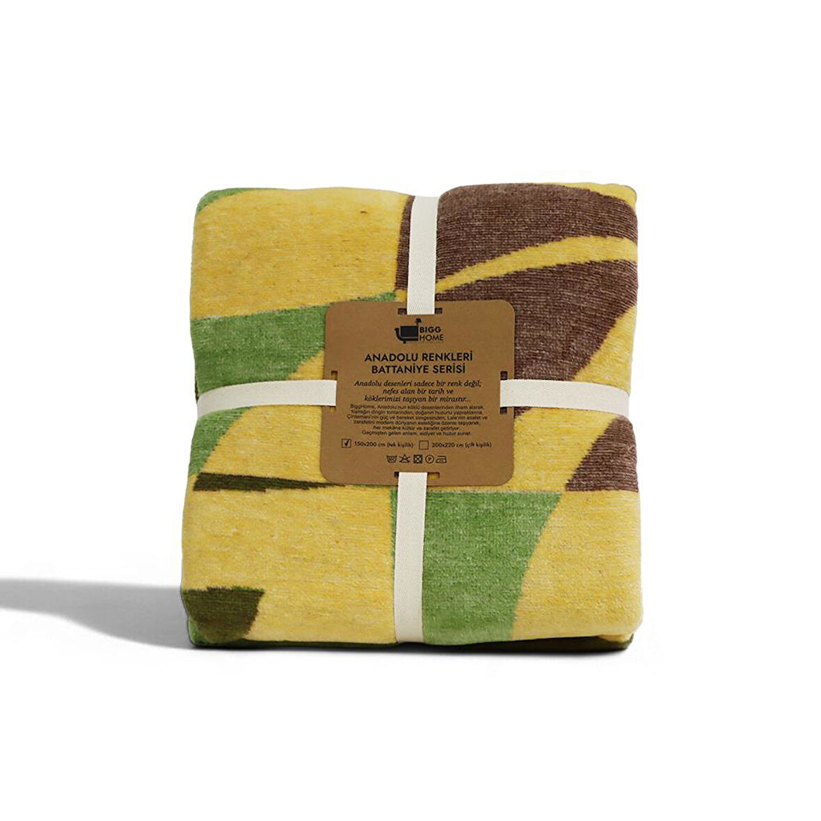 Bigghome Botanik Tek Kişilik Battaniye 150 x 200 cm