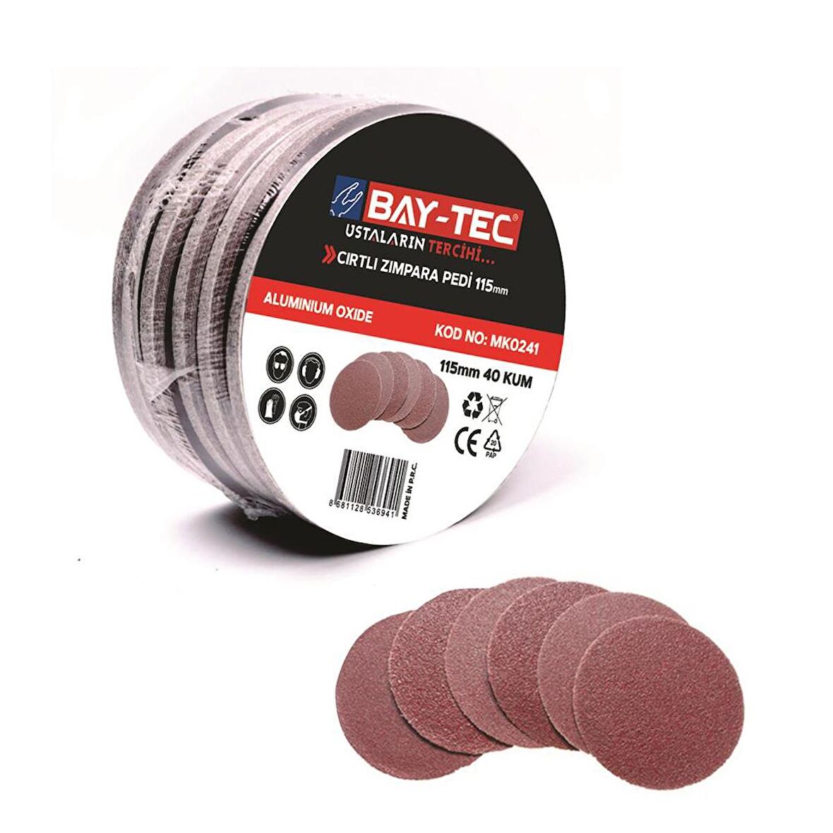 BAYTEC CIRTLI ZIMPARA PEDİ 115 MM 80 KUM MK0243