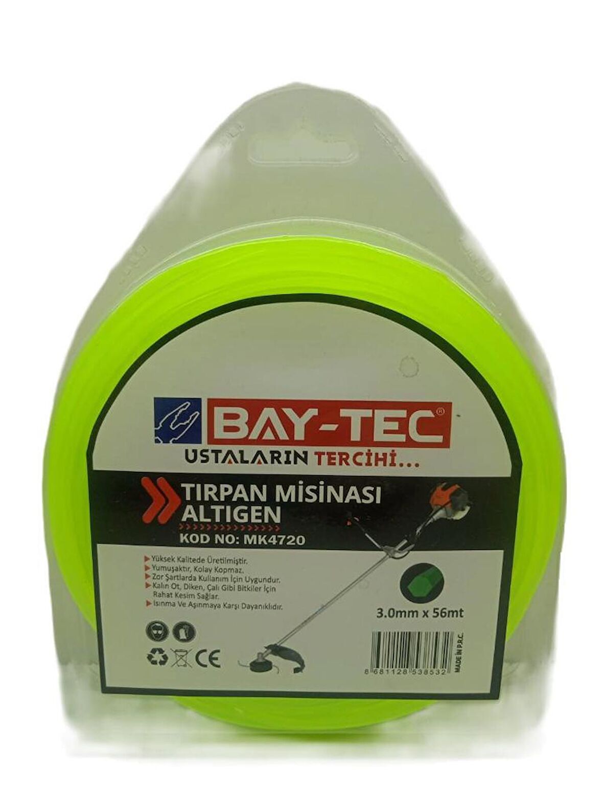 Bay-Tec Tırpan Misinası Altıgen 3mmX56mt Mk4720