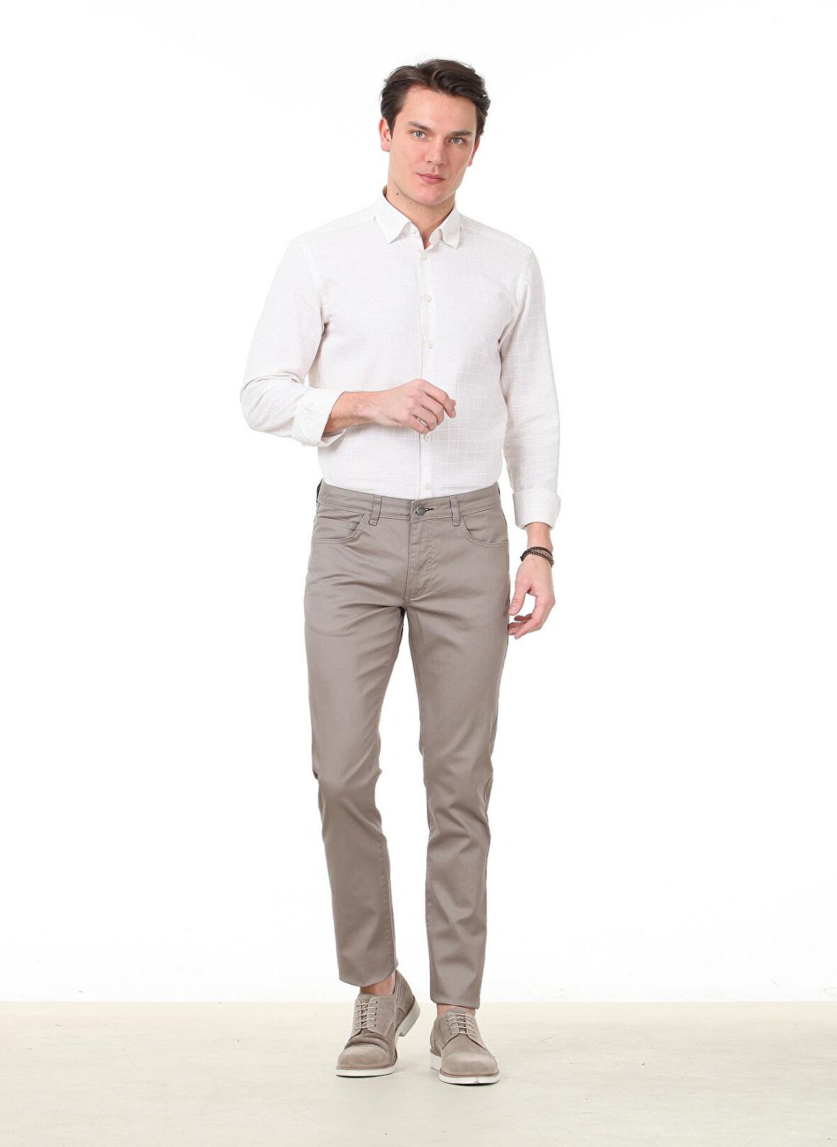 Kip Regular Fit Düz Haki Pantolon