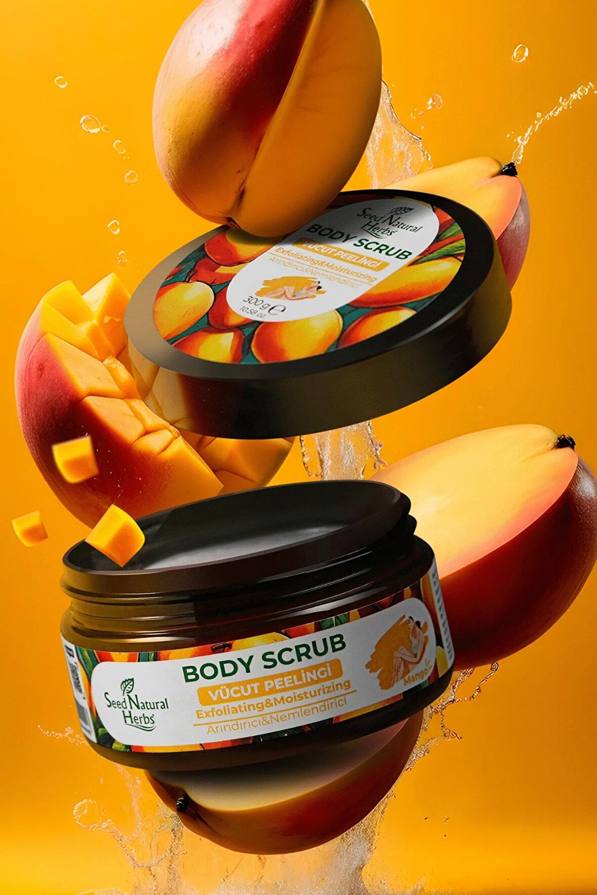 Nemlendirici Besleyici Arındırıcı Vücut Peelingi Mango Aromalı 300 gr