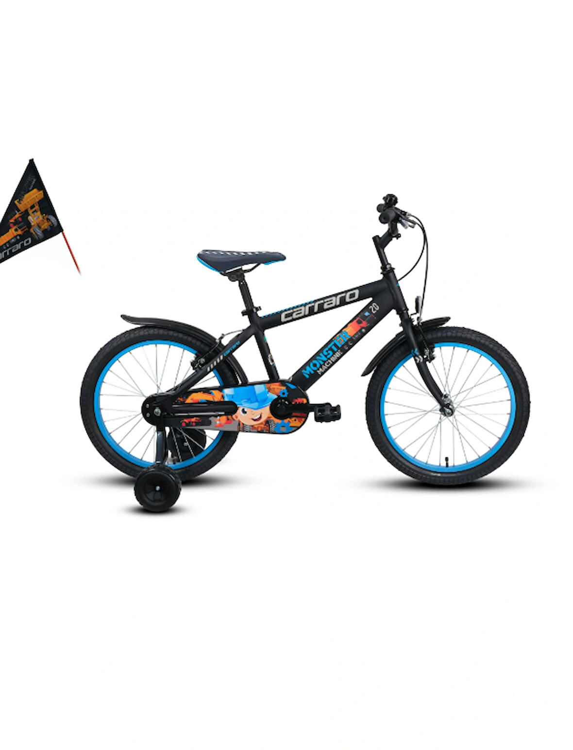 CARRARO MONSTER 20 JANT ÇOCUK BİSİKLETİ VB / MAT SİYAH