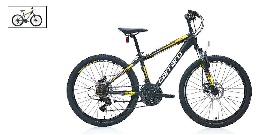  CARRARO SPEED 241 24 360H 21-V MD MAT SIYAH-SARI-AÇIK TURUNCU R1