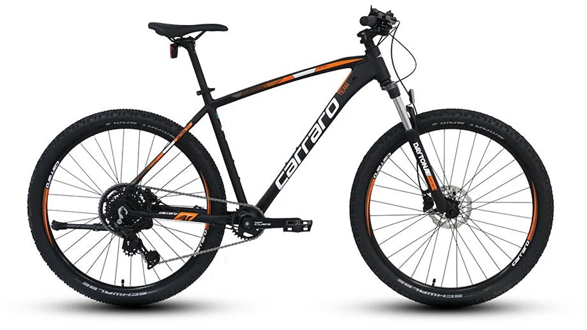 CARRARO DAYTONA 709 ERKEK DAĞ BİSİKLETİ 480H HD 27.5 JANT 9 VİTES MAT SİYAH BEYAZ TURUNCU