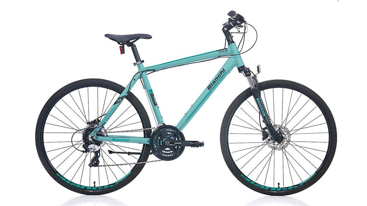 BIANCHI TOURING 713 ERKEK ŞEHİR BİSİKLETİ 460H HD 28 JANT 24 VİTES MAT TURKUAZ-SİYAH-KROM