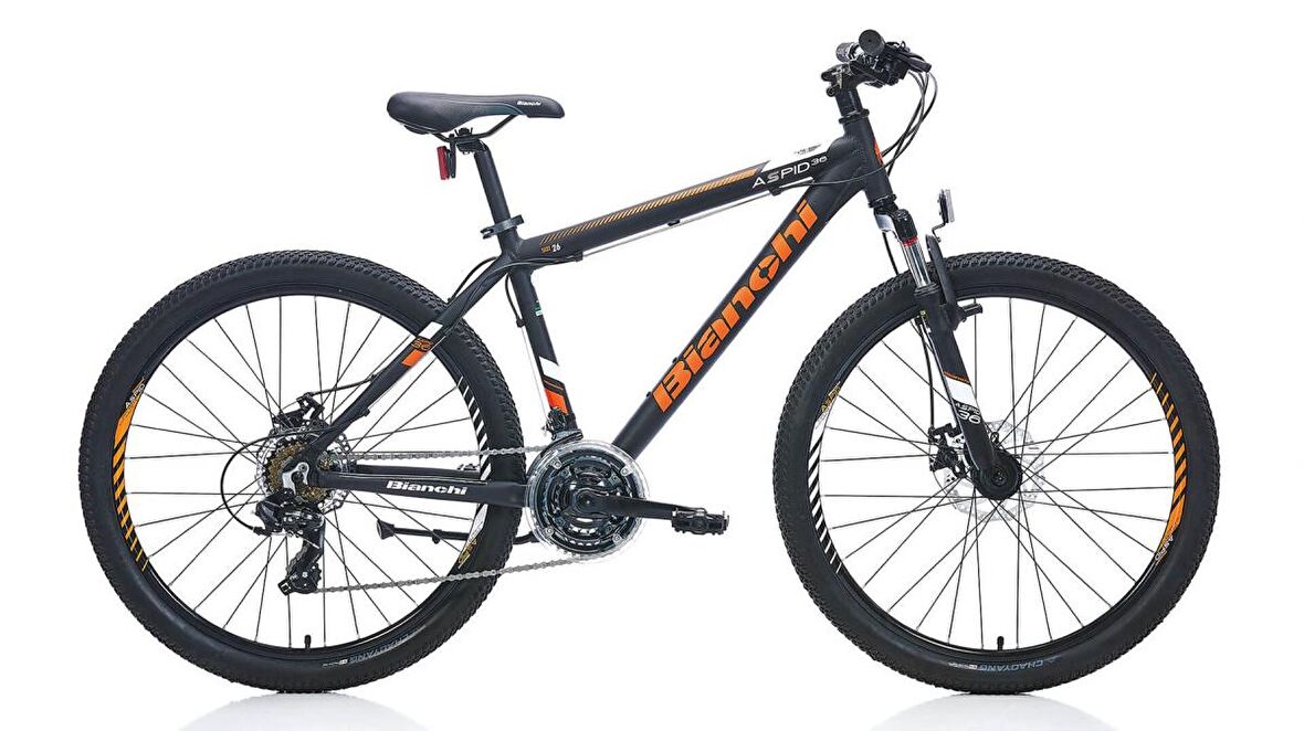 Bianchi Aspid 36 26 Jant 21 Vites Dağ Bisikleti Mat Siyah - Turuncu - Beyaz 38 Cm