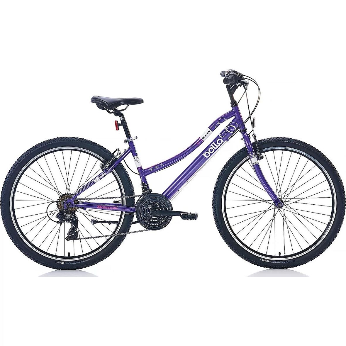 Bianchi Bella 26 26 Jant 21 Vites 38 Cm V-Fren Dağ Bisikleti-Eflatun-Beyaz-Mor