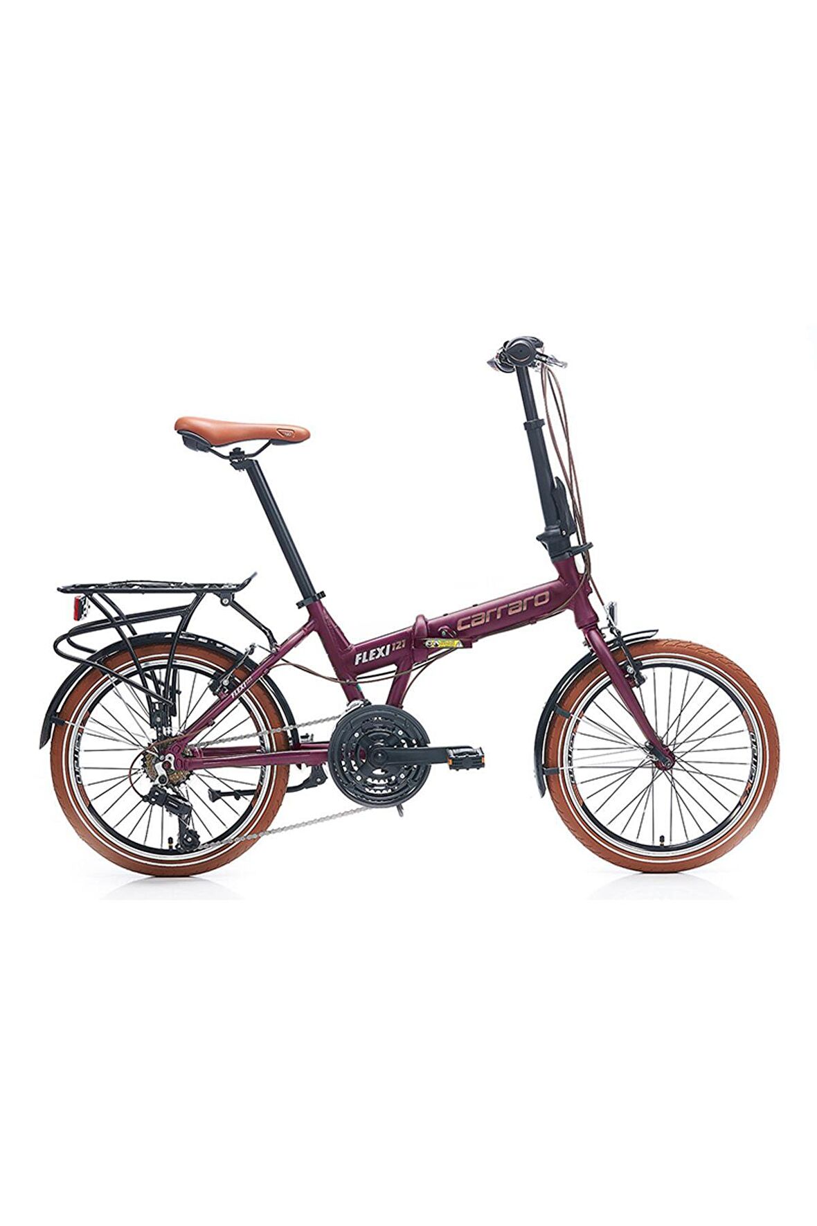 Carraro Flexi 121 20 Jant Katlanabilir Bisiklet 21 Vites (mat Viola, Bakır)
