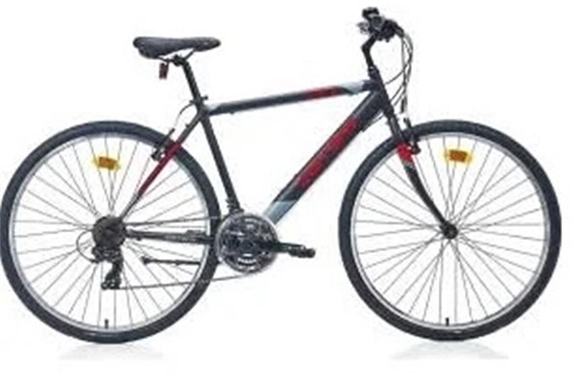CARRARO ACTIVE 280 ERKEK ŞEHİR BİSİKLETİ 490H V 28 JANT 21 VİTES MAT SİYAH KOYU GRİ KIRMIZI