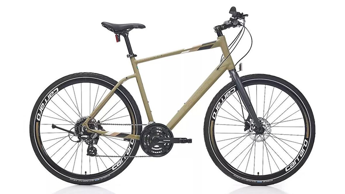 Carraro Sportive 324 28 Jant 24 Vites 48 Cm Hidrolik Disk Fren Şehir Bisikleti - Mat Füme - Bronz-Koyu Sarı