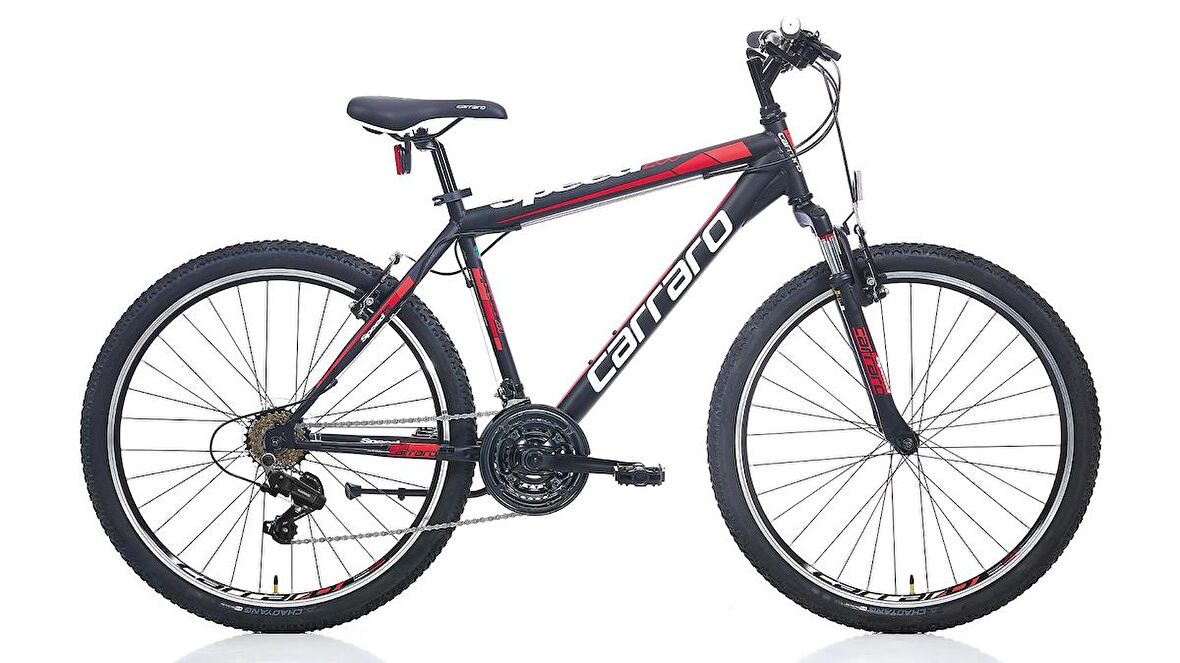 Carraro Speed 260 26 Jant 21 Vites 41 Cm V-Fren Dağ Bisikleti-Mat Siyah-Kırmızı-Koyu Kırmızı