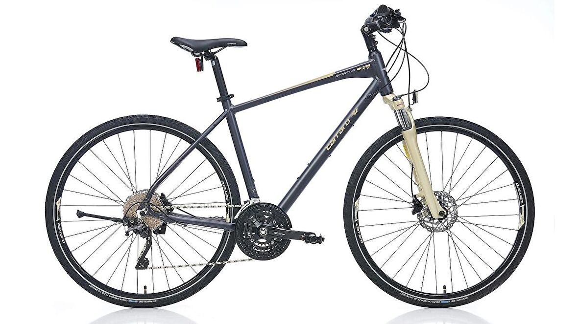 Carraro Sportive 230 28 Jant 30 Vites 40.6 Cm Hidrolik Disk Fren Şehir Bisikleti-Mat Koyu Gri-Bronz-Açık Gri