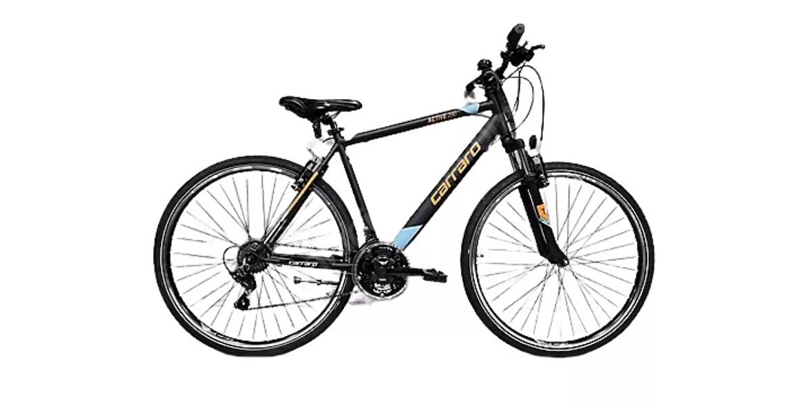 Carraro Active 290 28 Jant 21 Vites 52 Cm Şehir Bisikleti - Mat Siyah-Turuncu-Mavi