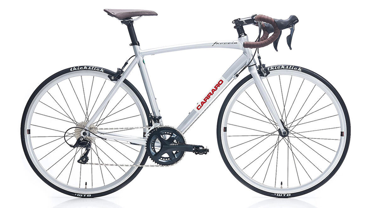 Carraro Freccia Sora 18 Vites Kumpas Fren 28 Jant Yol Yarış Bisikleti Gümüş Beyaz Kırmızı 58 Kadro