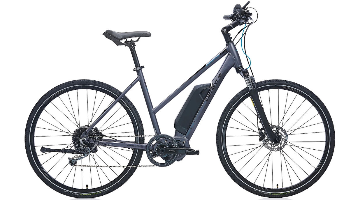 Carraro E-Sportive 6.2 HD Fren 9 Vites 28 Jant Elektrikli Şehir Tur Bisikleti Antrasit Siyah Mavi 50 Kadro