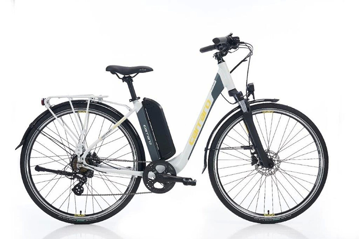 Carraro E-Line eComfort 2.1 HD Fren 7 Vites 28 Jant Elektrikli Şehir Bisikleti Mat Storm Gri 47 Kadro