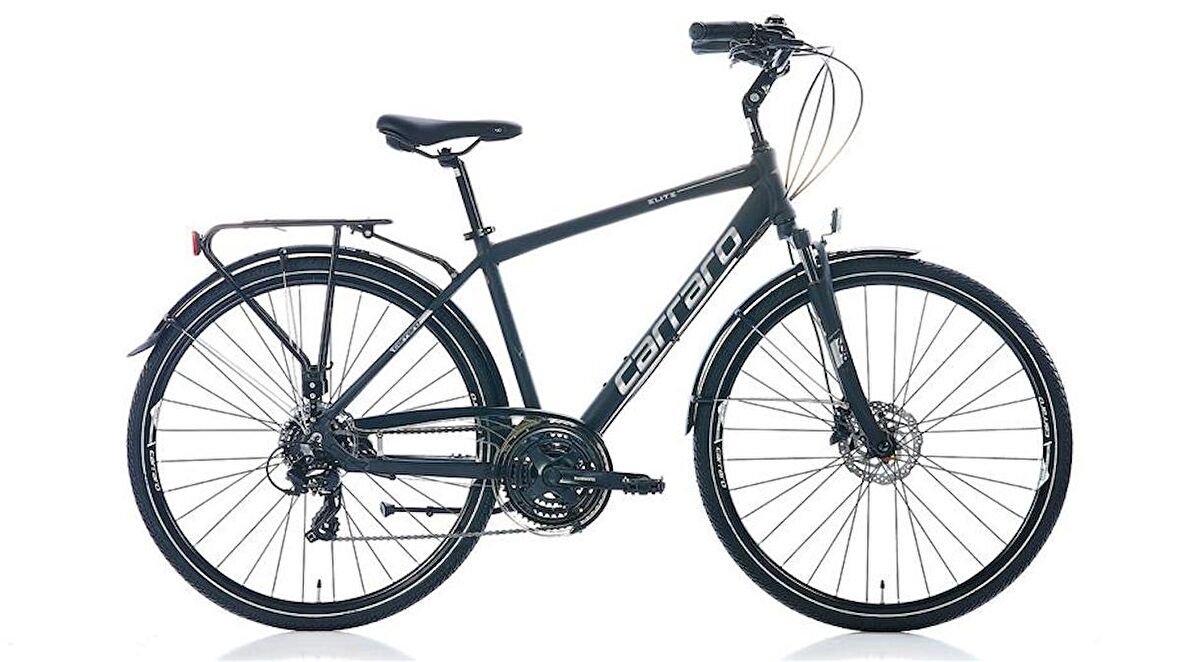 CARRARO ELITE 706 ERKEK ŞEHİR BİSİKLETİ 480H HD 28 JANT 21 VİTES MAT SİYAH GRİ KROM