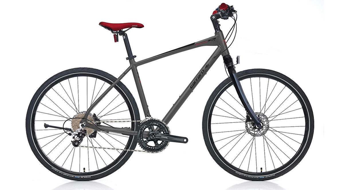 Carraro Sportive 250 HD Fren 22 Vites 28 Jant Şehir Bisikleti Antrasit Siyah Kırmızı 51 Kadro
