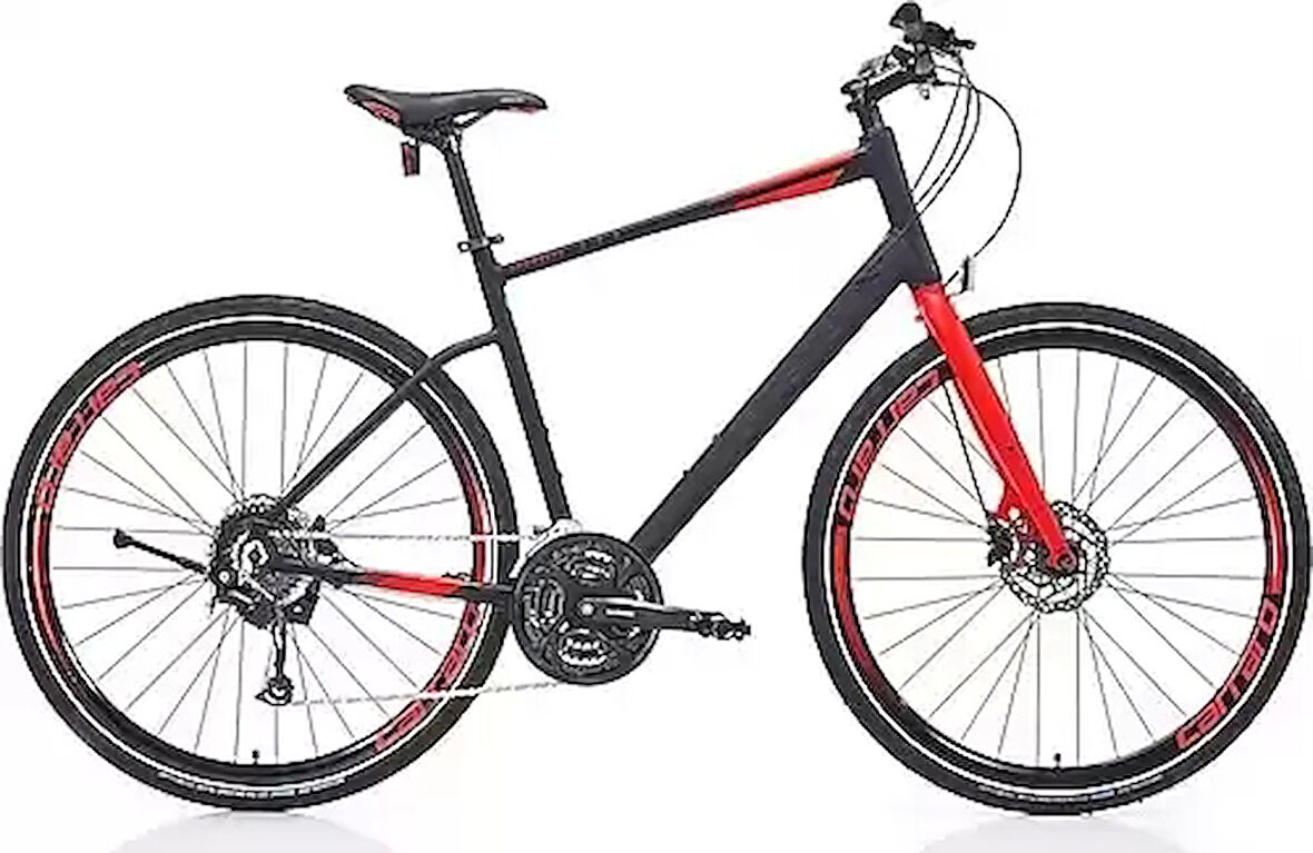 Carraro Sportive 328C 28 Jant 18 Vites 44 Cm Hidrolik Fren Şehir  Bisikleti - Mat Siyah-Kırmızı