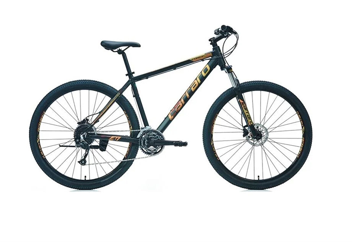 CARRARO FORCE 770C ERKEK DAĞ BİSİKLETİ 480H HD 27.5 JANT 18 VİTES MAT SİYAH ALTIN BAKIR KIRMIZI