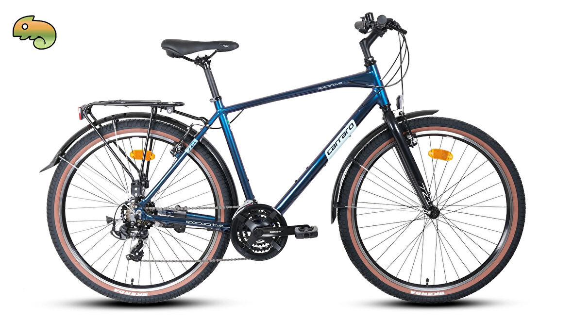 Carraro Sportive 721 V Fren 21 Vites 27,5 Jant Şehir Bisikleti Mavi Mor Yeşil Turkuaz 46 Kadro