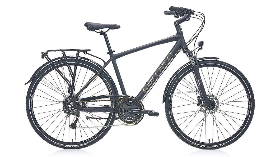 Carraro Elite 906 HD Fren Cues 18 Vites 28 Jant Şehir Bisikleti Parlak Siyah Koyu Krom 52 Kadro