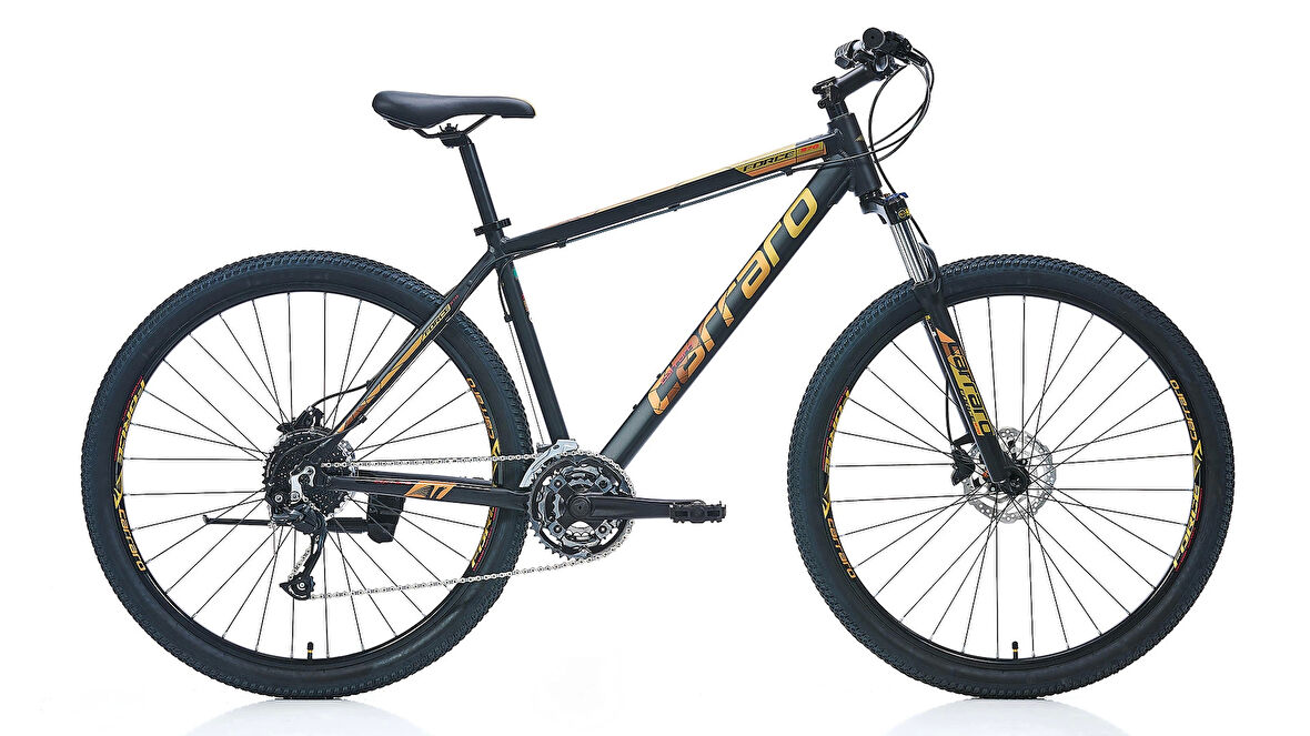 Carraro Force 970C HD Fren Cues 18 Vites 29 Jant Dağ Bisikleti Siyah Altın Bakır Kırmızı 44 Kadro