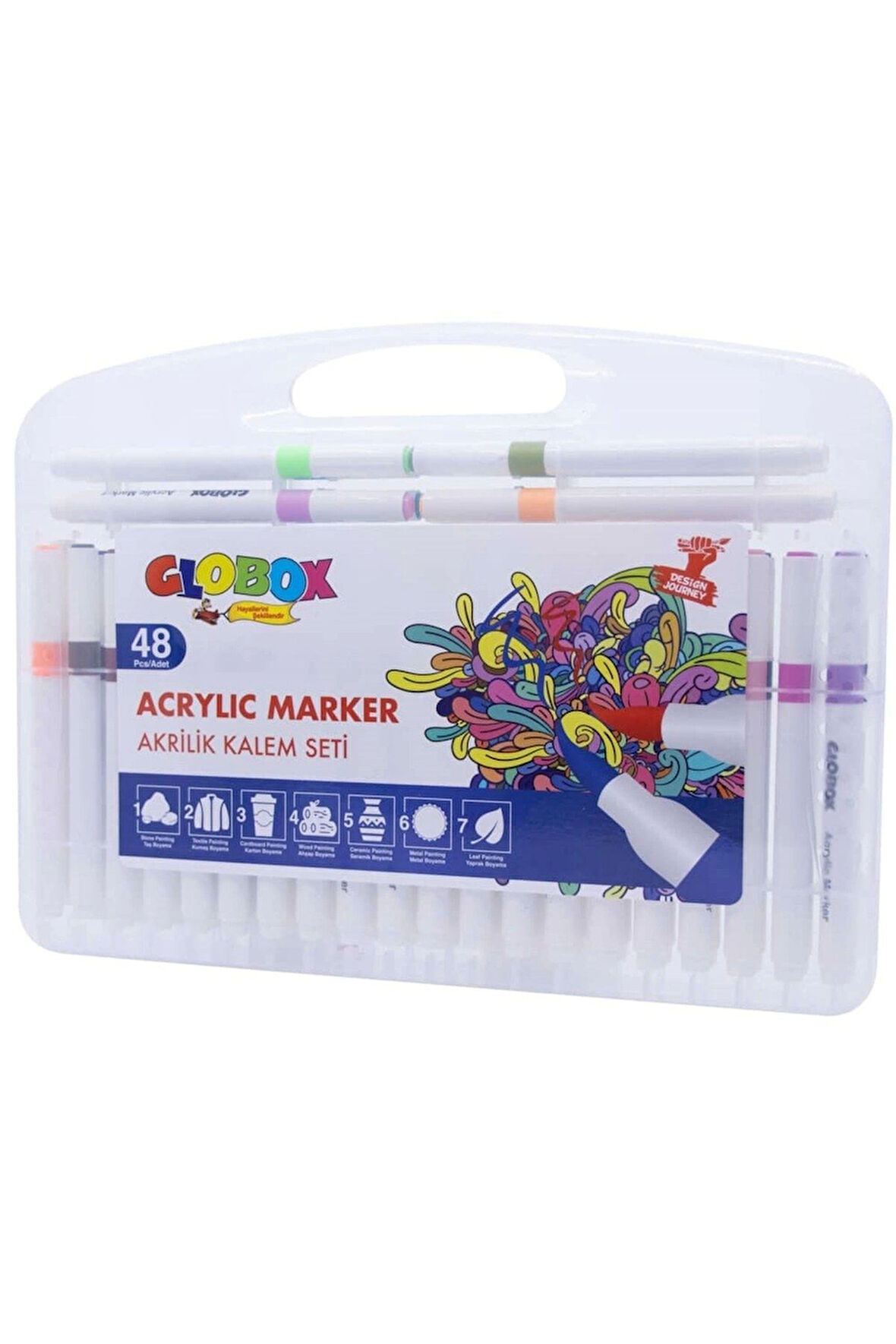 Akrilik Marker Kalem Seti 48 Renk