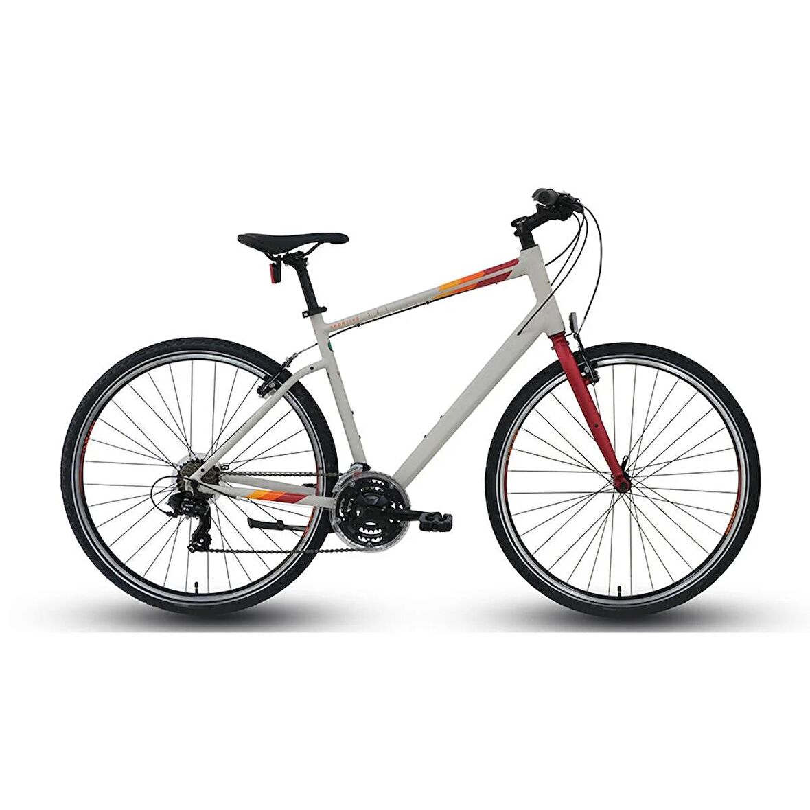 Carraro Sportive 321 21 Vites 28 jant Şehir & Tur Bisikleti (Mat Gri Kırmızı Turuncu) 48 Kadro