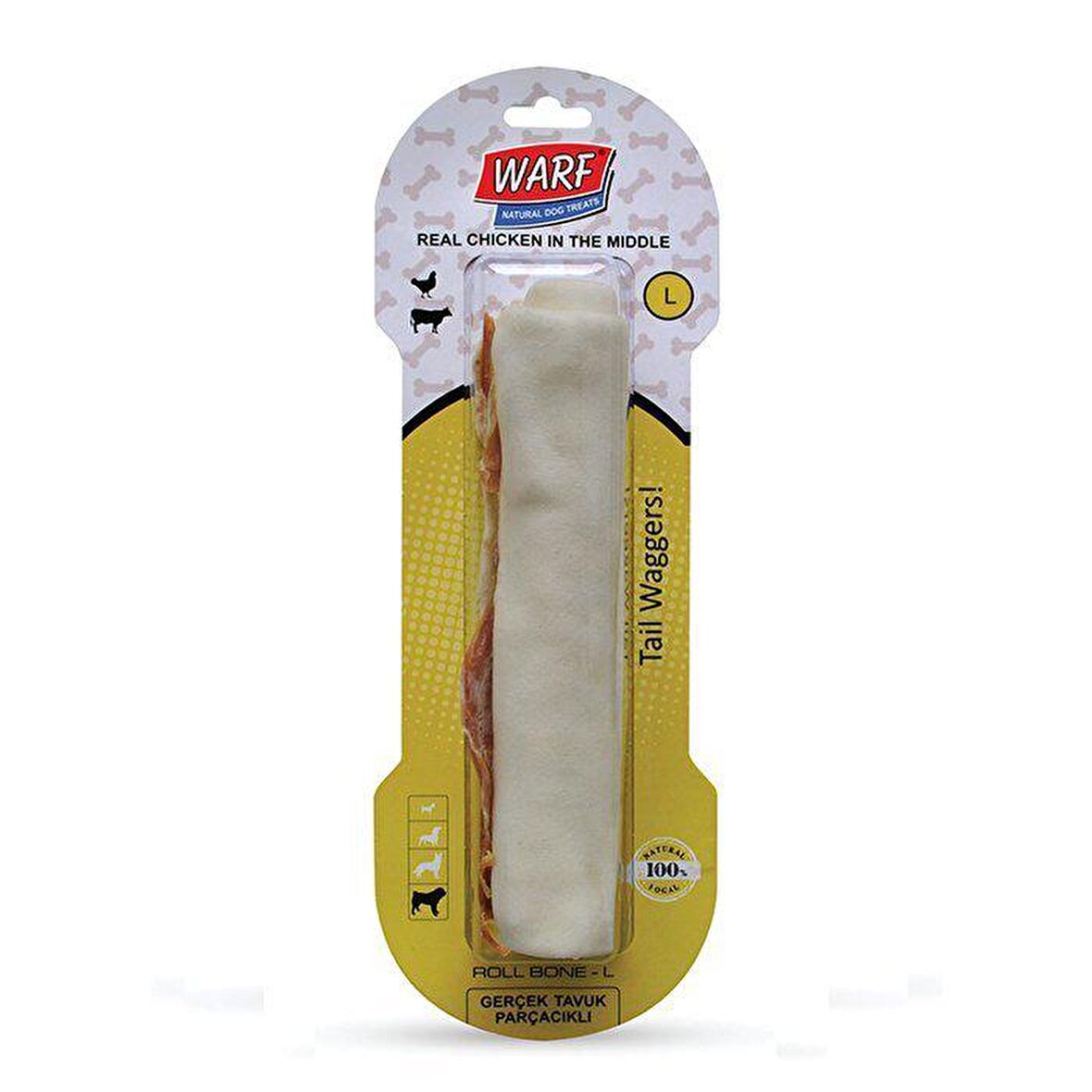 Warf Köpekler İçin Tavuklu Roll Kemik 24 cm