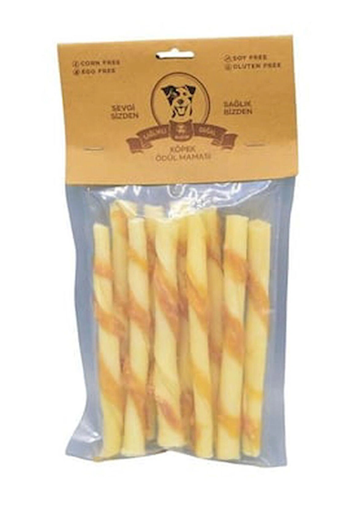 Rakun Tavuk Sargılı Burgu Kemik Köpek Ödülü 12 Cm (10Lu Paket)