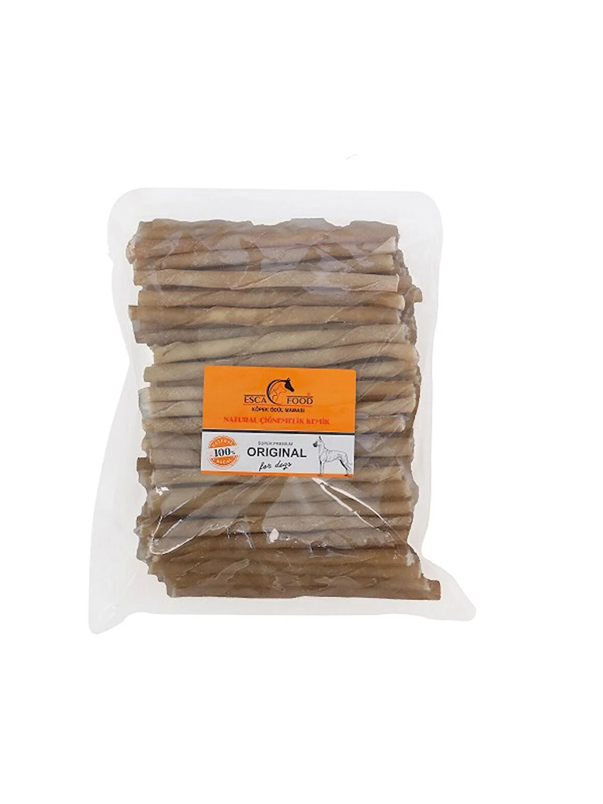 NATUREL BURGU KEMİK 12 CM - 100'LÜ 500 GR