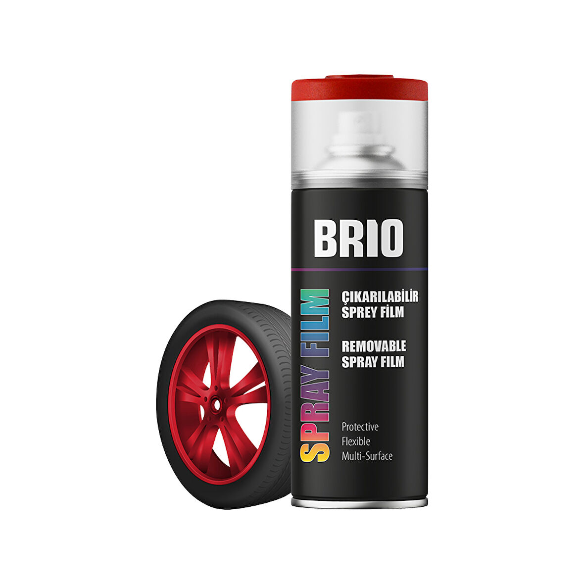 Brio Sprey Boya Çıkarılabilir Opak Kırmızı 400 Ml