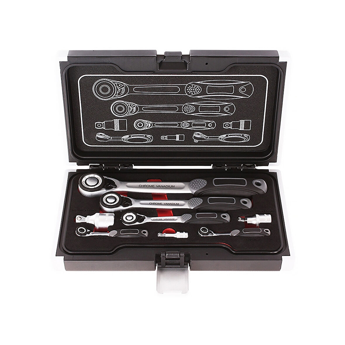 Brio Cırcır Kol Ve Adaptör Seti 8 Parça 1/2 - 1/4 - 3/8