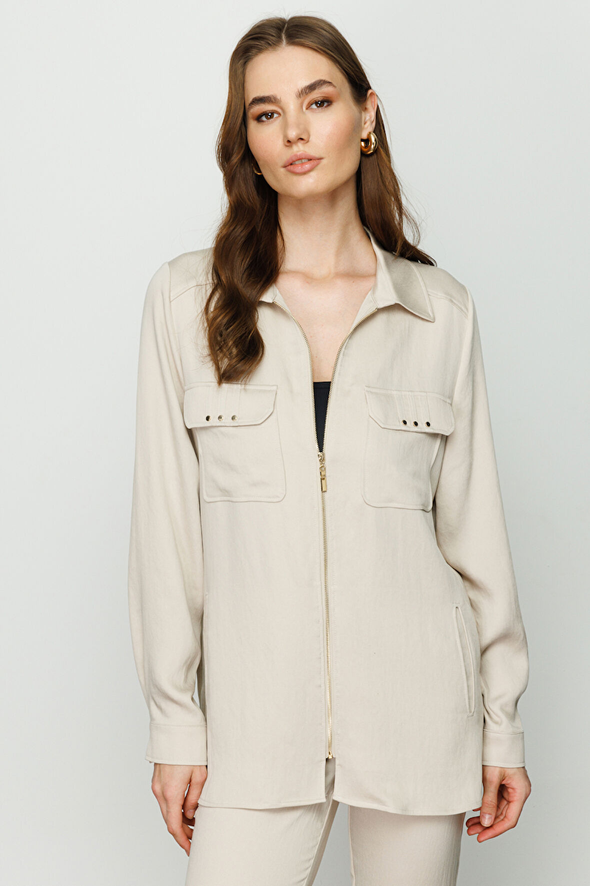 Fermuarlı Tunik-Taş | 44