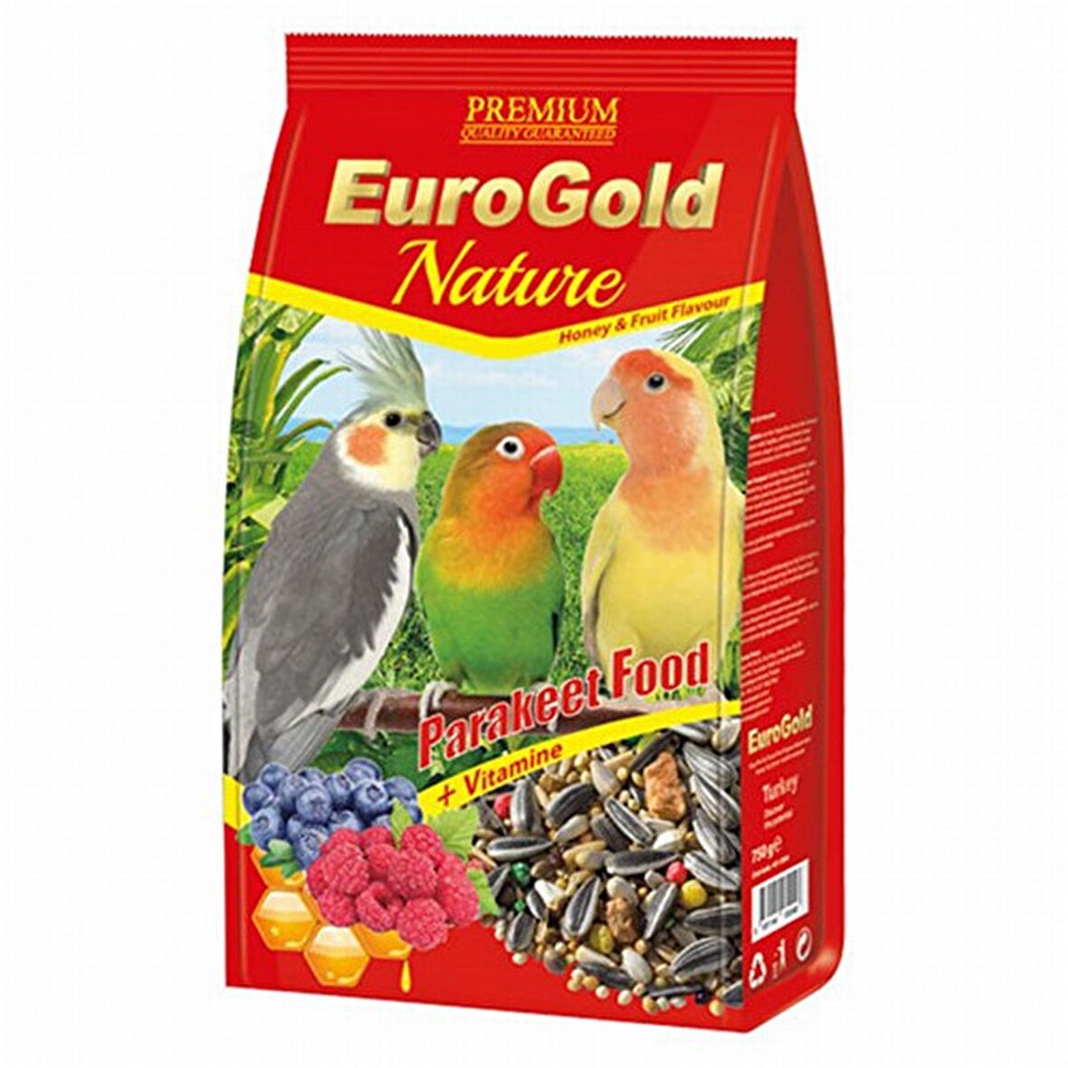 Eurogold Paraket Ballı - Meyveli 750 Gr Papağan Yemi 