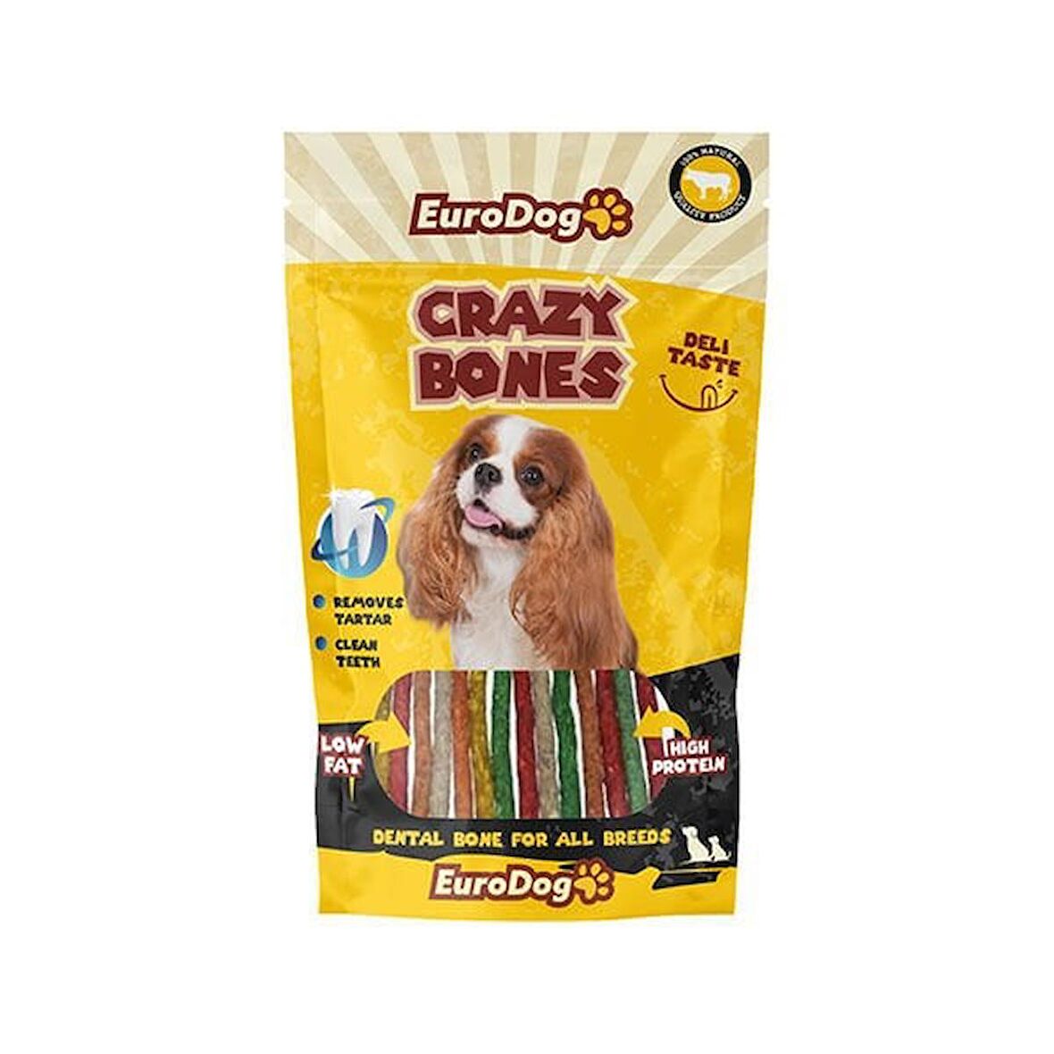 Euro Dog Crazy Bone Munchy Burgu Çubuk Köpek Kemik Ödül Maması 20 Adet