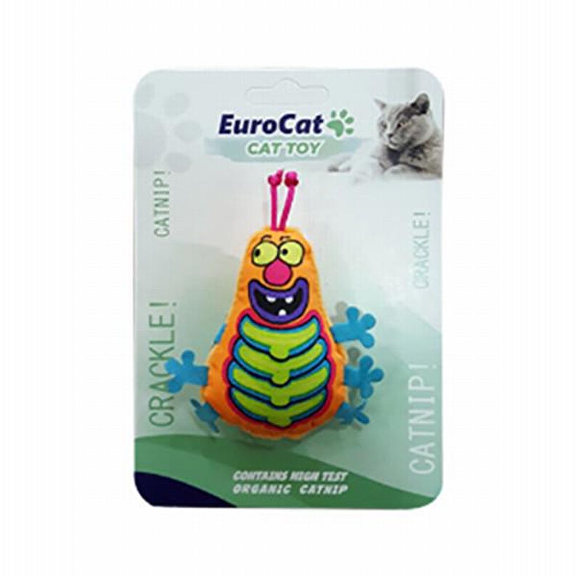 EuroCat Kedi Oyuncağı Turuncu Tırtıl 9,5 cm