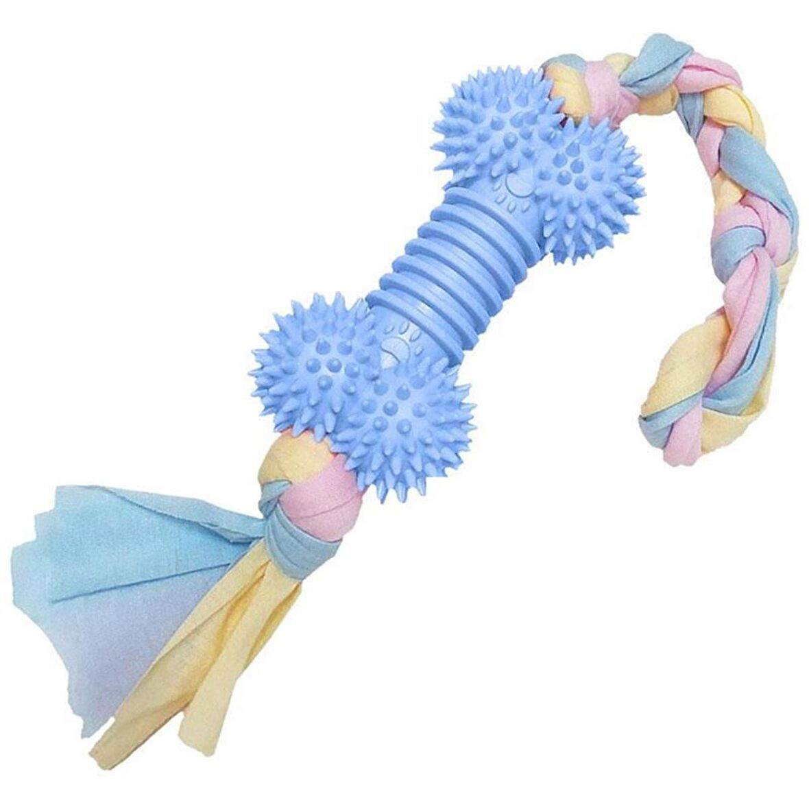 EuroDog Puppy Toys Diş İpli Kauçuk Kemik Yavru Köpek Oyuncağı Mavi 43 Cm