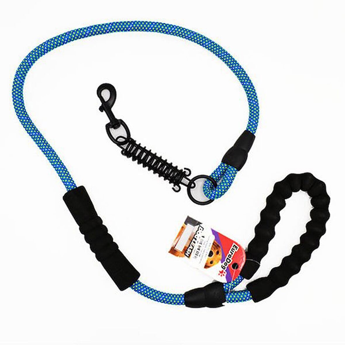 Eurodog Köpek Uzatma Tasması Reflektörlü 14mm X 120 Cm Mavi