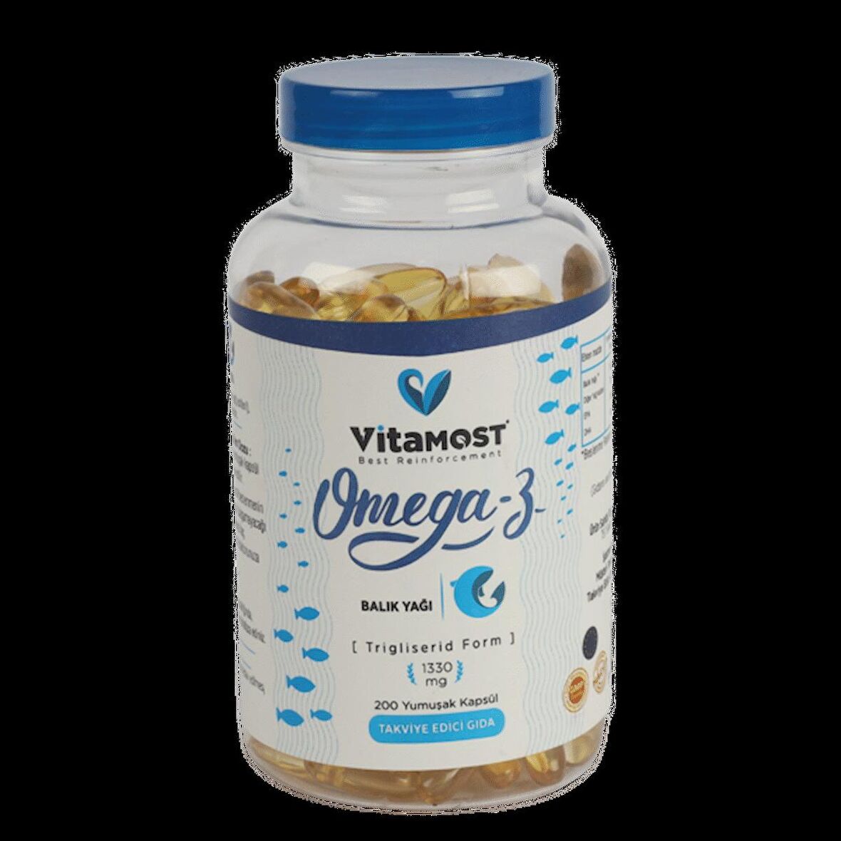 OMEGA 3 BALIK YAĞI 200 SOFT JEL KAPSÜL trigliserit form 1330 mg