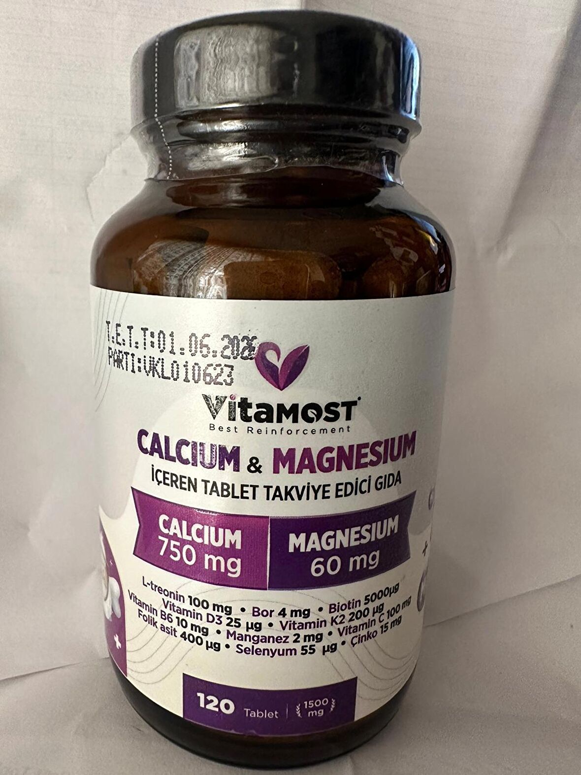 CALCIUM & MAGNESIUM 120 TABLET 1500 MG