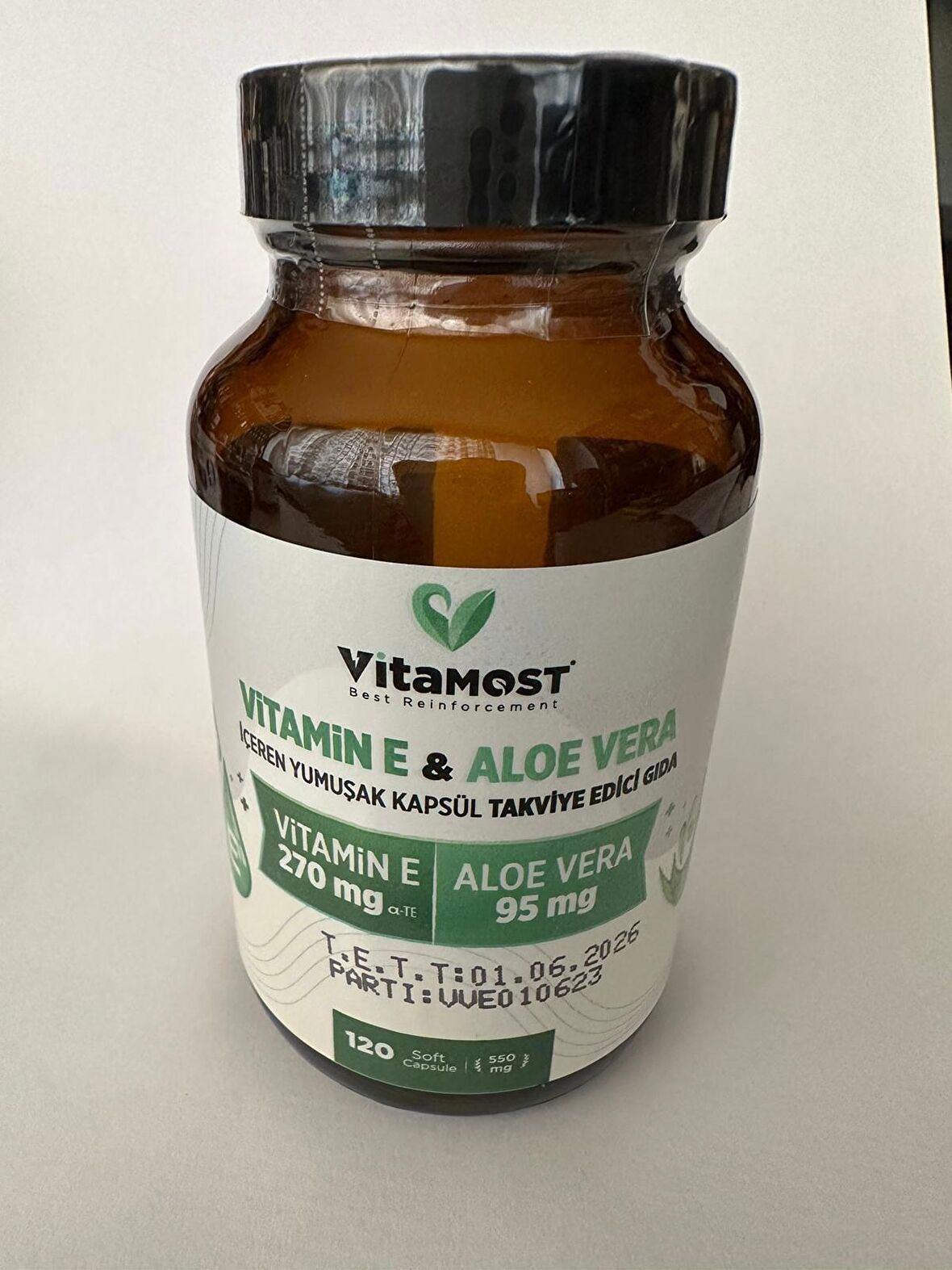 VİTAMİN E & ALOE VERA 120 SOFTJEL KAPSÜL 550 MG