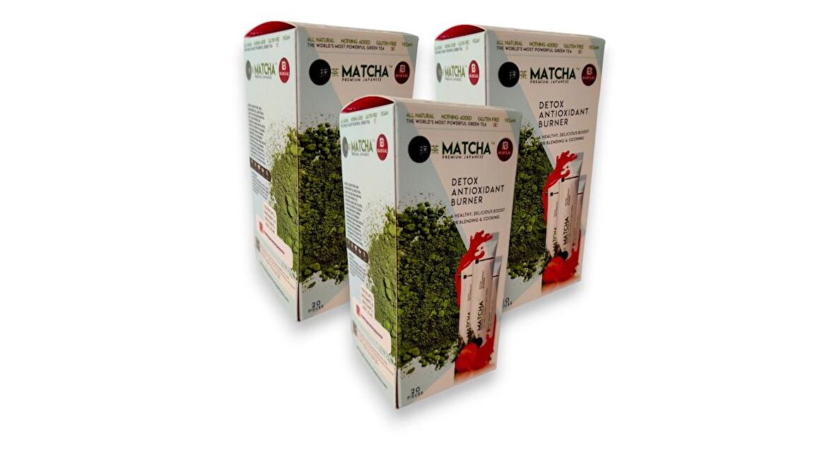 3 KUTU MATCHA DETOX ÇAYI ORJİNAL YENİ PAKET